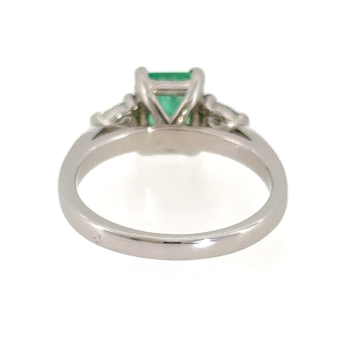 Emerald Trilogy Ring in Platinum