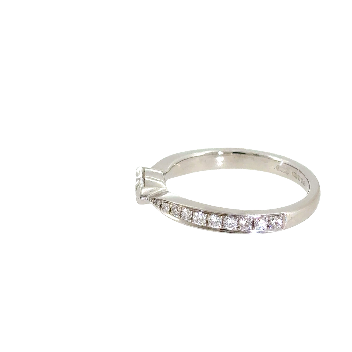 Marquise Side-Set Diamond Ring in Platinum