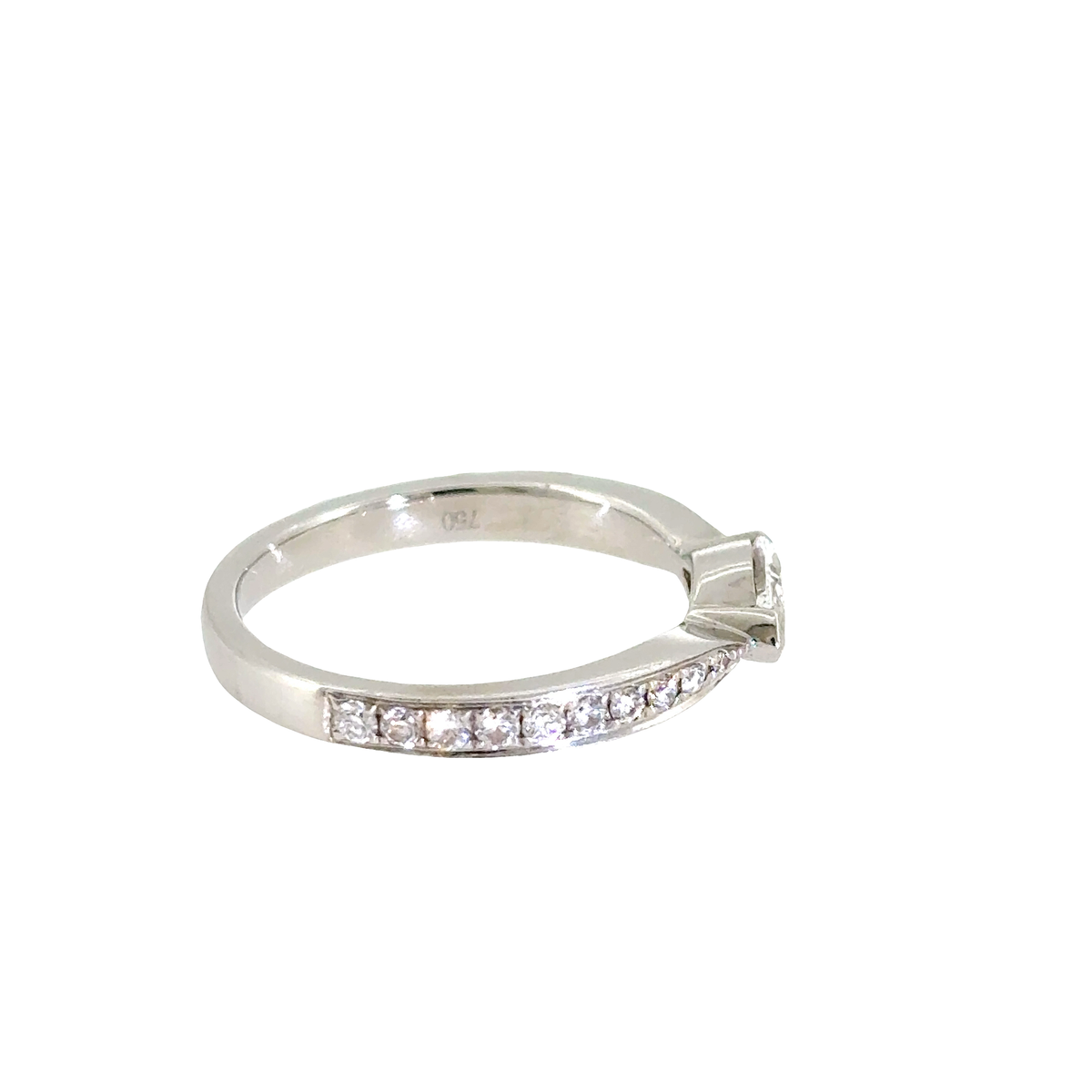 Marquise Side-Set Diamond Ring in Platinum