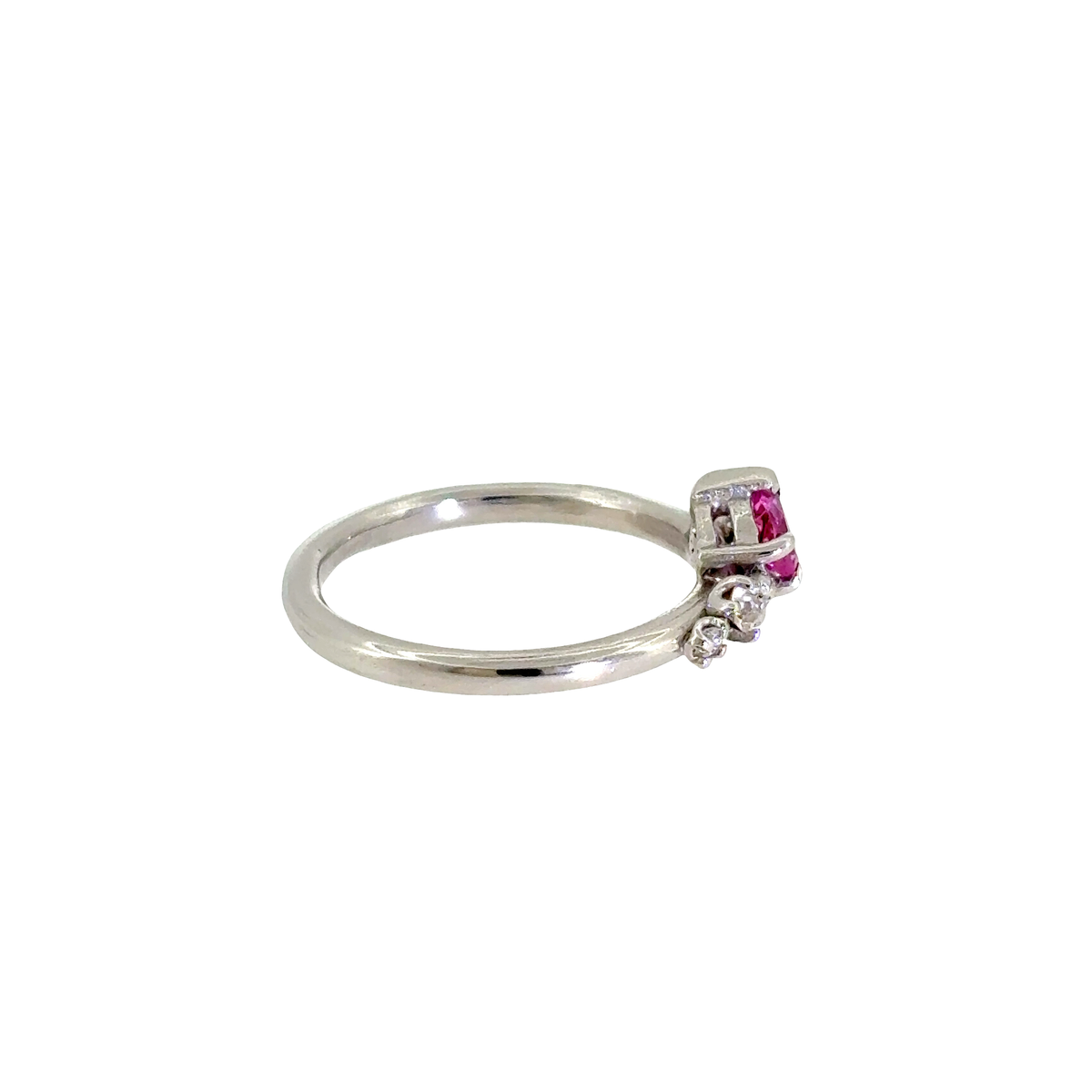 Ruby & Diamond Organic Cluster Ring