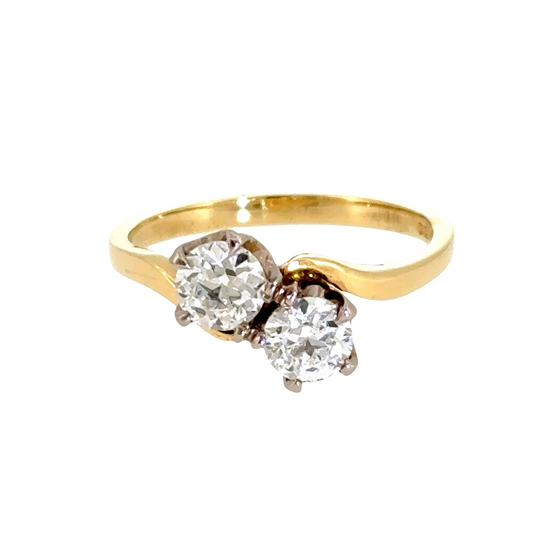 Round Moi et Toi Crossover Engagement Ring