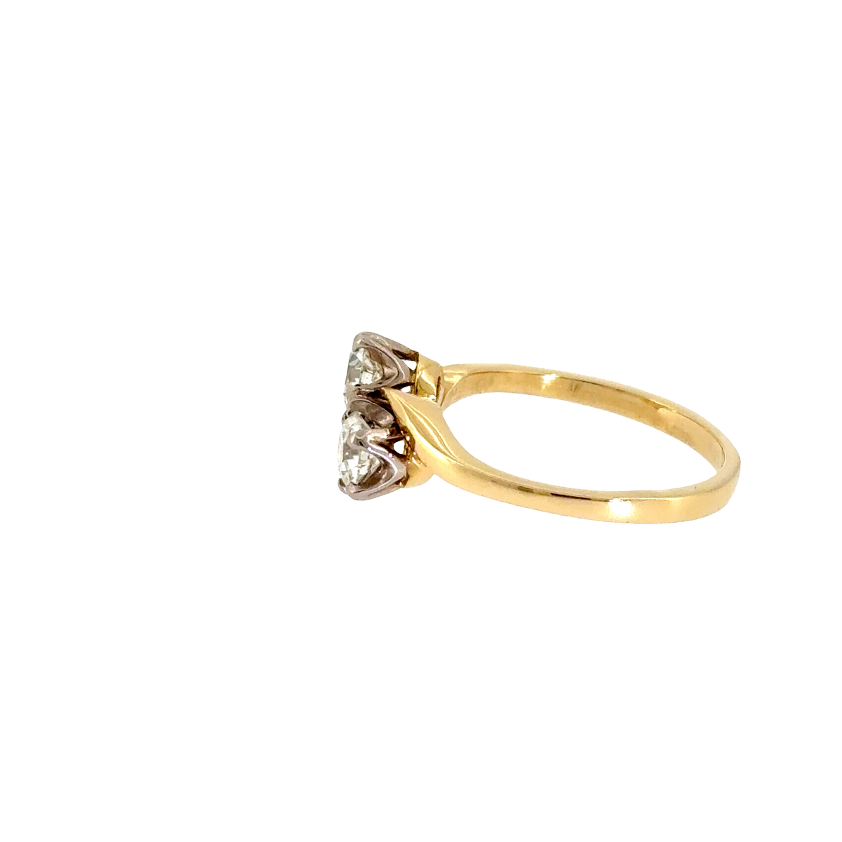Round Moi et Toi Crossover Engagement Ring