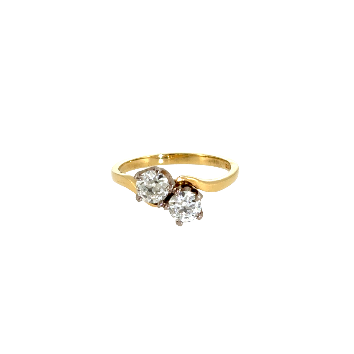 Round Moi et Toi Crossover Engagement Ring