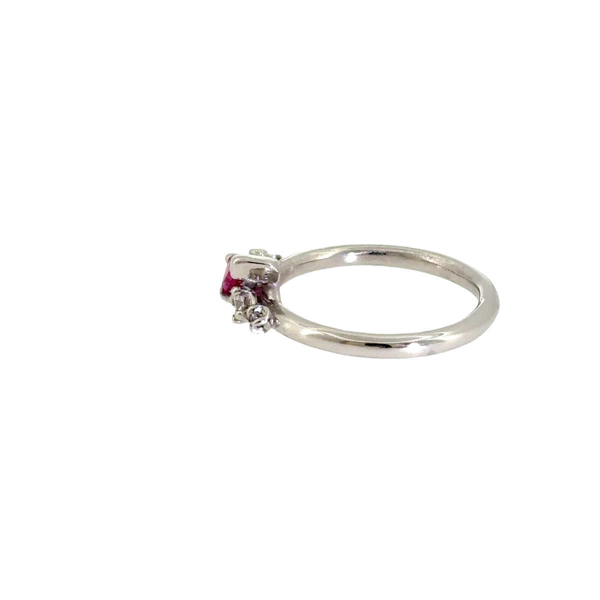 Ruby & Diamond Organic Cluster Ring