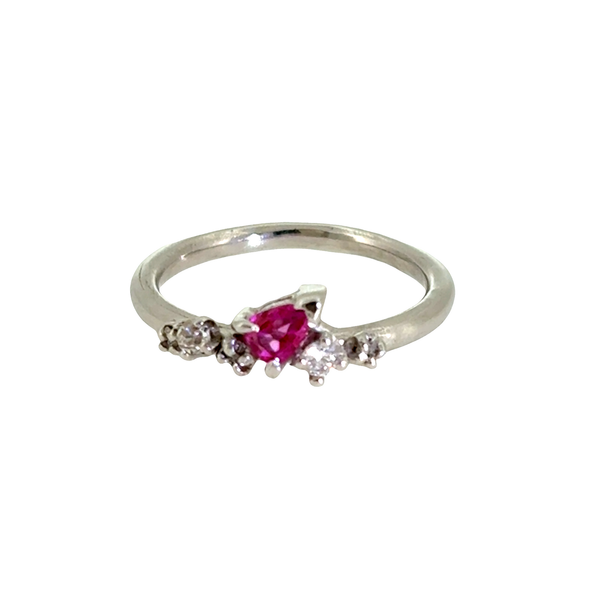 Ruby & Diamond Organic Cluster Ring