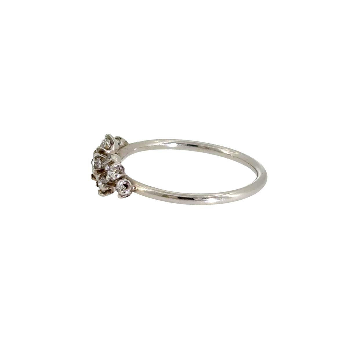 Diamond Scatter Cluster Ring in White Gold